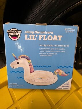 BigMouth Inc. Shiny the Unicorn Lil' Float - White Unicorn Kids Swim Float